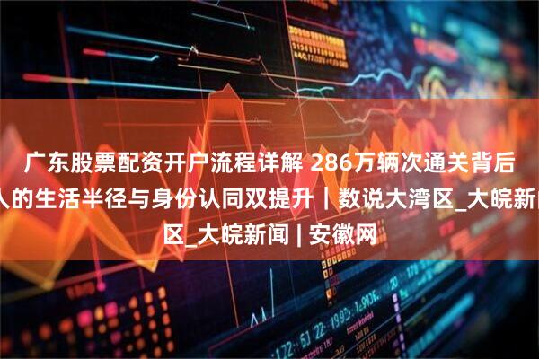 广东股票配资开户流程详解 286万辆次通关背后:大湾区人的生活半径与身份认同双提升|数说大湾区_大皖新闻 | 安徽网